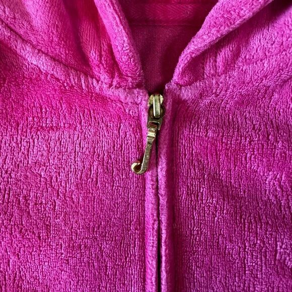 Juicy Couture Women's XS Magenta Pink Velour Jogger & Hoodie Track Suit Y2K - Picture 5 of 15